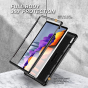For Samsung Galaxy Tab S7/S8 Explorer PC + TPU Tablet Protective Case with Pen Slot(Black) Eurekaonline