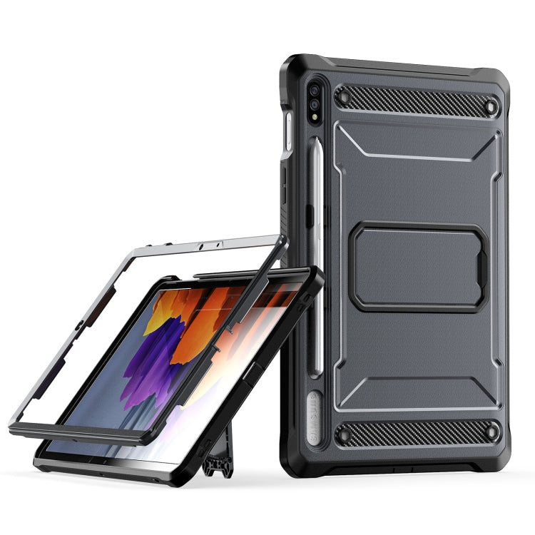 S8 Explorer PC + TPU Tablet Protective Case with Pen Slot(Grey) Eurekaonline