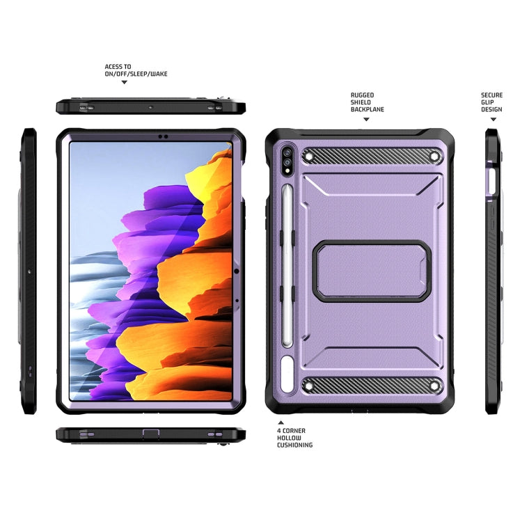 S8 Explorer PC + TPU Tablet Protective Case with Pen Slot(Purple) Eurekaonline