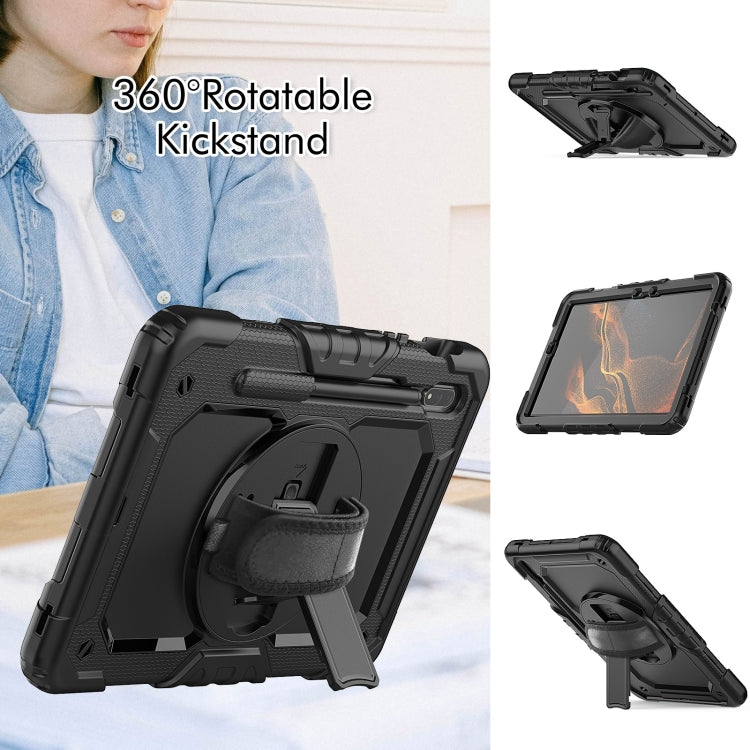 For Samsung Galaxy Tab S8 11 inch SM-X700 Silicone + PC Tablet Case(Black) Eurekaonline