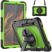 For Samsung Galaxy Tab S8 11 inch SM-X700 Silicone + PC Tablet Case(Black+Yellow Green) Eurekaonline