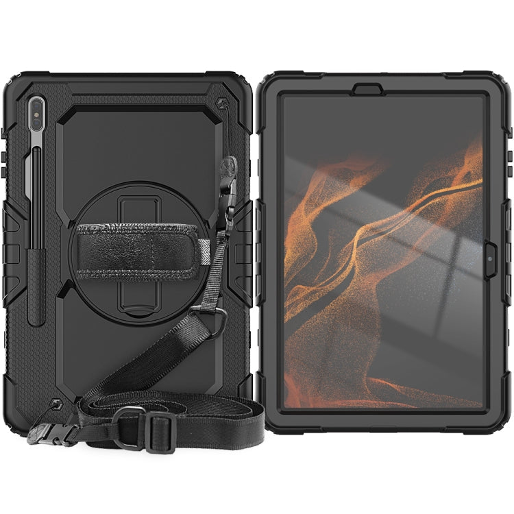 For Samsung Galaxy Tab S8+ 12.4 inch SM-X800 Silicone + PC Tablet Case(Black) Eurekaonline