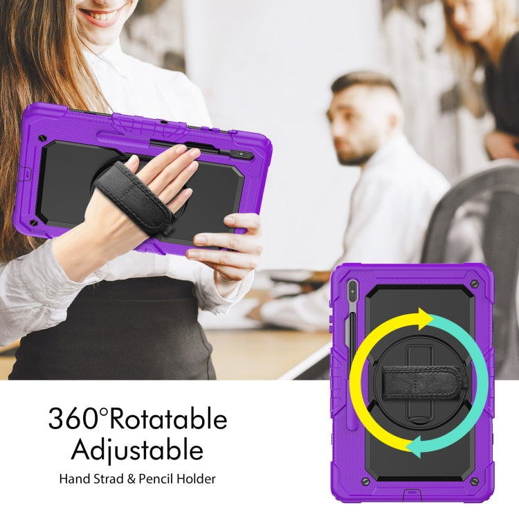 For Samsung Galaxy Tab S8+ 12.4 inch SM-X800 Silicone + PC Tablet Case(Purple+Black) Eurekaonline