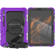 For Samsung Galaxy Tab S8+ 12.4 inch SM-X800 Silicone + PC Tablet Case(Purple+Black) Eurekaonline