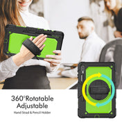 For Samsung Galaxy Tab S8+ 12.4 inch SM-X800 Silicone + PC Tablet Case with Shoulder Strap(Black+Yellow Green) Eurekaonline