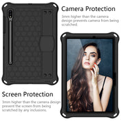 For Samsung Galaxy Tab S8 / Tab S7 Honeycomb Design EVA + PC Tablet Case with Strap(Black) Eurekaonline