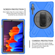 For Samsung Galaxy Tab S8+ / Tab S8 Plus /  Tab S7 FE / Tab S7+ Shockproof Colorful Silicone + PC Protective Case with Holder & Shoulder Strap & Hand Strap(Blue) Eurekaonline