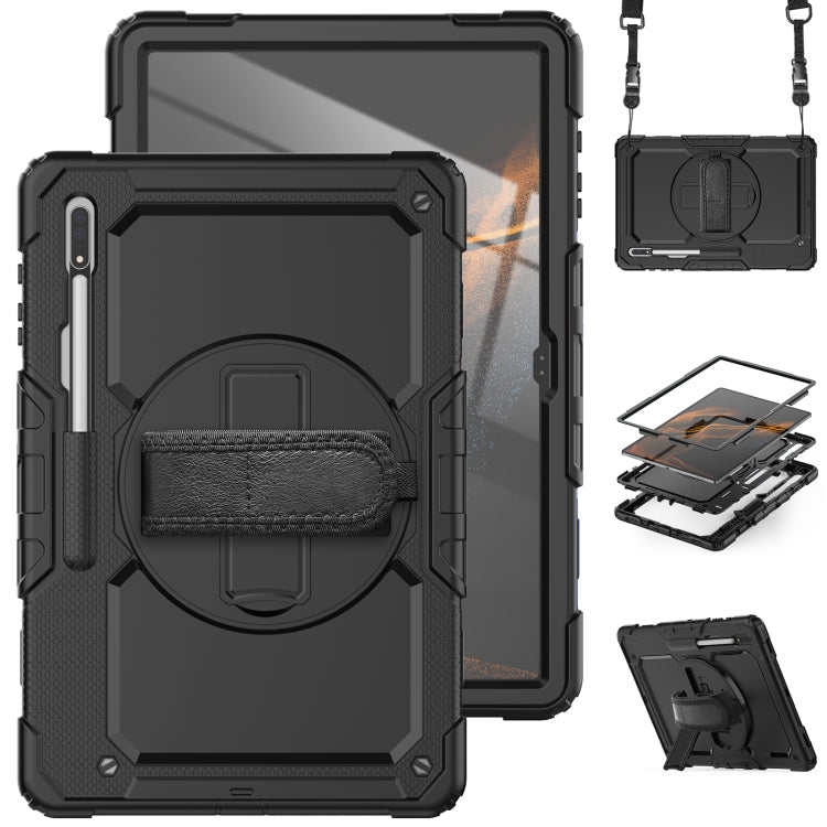 For Samsung Galaxy Tab S8 Ultra 14.6 inch SM-X900 Silicone + PC Tablet Case(Black) Eurekaonline