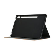 For Samsung Galaxy Tab S8 Ultra Elasticity Leather Tablet Case with Holder(Black) Eurekaonline