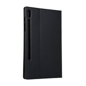 For Samsung Galaxy Tab S8 Ultra Elasticity Leather Tablet Case with Holder(Black) Eurekaonline