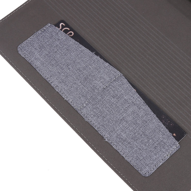 For Samsung Galaxy Tab S8 Ultra Horizontal Flip Fabric Leather Tablet Case with Card Slots & Holder(Black) Eurekaonline