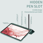 For Samsung Galaxy Tab S8+ / X800 3-folding Honeycomb TPU Smart Leather Tablet Case(Black) Eurekaonline