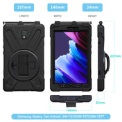 For Samsung Galaxy Tab active 3 T570 / T575 8.0 Shockproof Colorful Silicone + PC Protective Case with Holder & Shoulder Strap & Hand Strap(Black) Eurekaonline