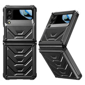 For Samsung Galaxy Z Flip4 5G SM-F721 Armored All-inclusive Shockproof Folding Phone Case(Black) Eurekaonline