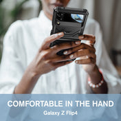 For Samsung Galaxy Z Flip4 5G SM-F721 Armored All-inclusive Shockproof Folding Phone Case(Black) Eurekaonline