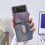 For Samsung Galaxy Z Flip4 5G Shinning Diamond Ring Holder Phone Case(Blue Purple) Eurekaonline