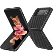 For Samsung Galaxy Z Flip4 Carbon Fiber Texture Skin-friendly Feel Full Body Folding Phone Case (Black) Eurekaonline