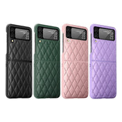 For Samsung Galaxy Z Flip4 Diamond Lattice Hinge Phone Case(Black) Eurekaonline