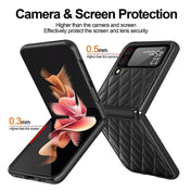 For Samsung Galaxy Z Flip4 Diamond Lattice Hinge Phone Case(Purple) Eurekaonline