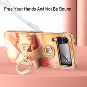 For Samsung Galaxy Z Flip4 GKK Color Cloud Series Shockproof Folding Phone Leather Case(Pink) Eurekaonline