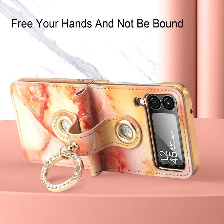 For Samsung Galaxy Z Flip4 GKK Color Cloud Series Shockproof Folding Phone Leather Case(White) Eurekaonline