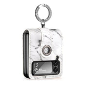 For Samsung Galaxy Z Flip4 GKK Color Cloud Series Shockproof Folding Phone Leather Case(White) Eurekaonline