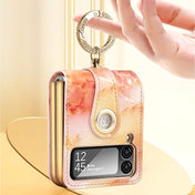 For Samsung Galaxy Z Flip4 GKK Color Cloud Series Shockproof Folding Phone Leather Case(White) Eurekaonline
