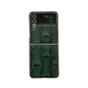 For Samsung Galaxy Z Flip4 Nano Electroplate Mahjong Texture Leather Phone Case(Green) Eurekaonline