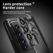For Samsung Galaxy Z Fold3 5G Aluminum Alloy Double Hinge Shockproof Phone Protective Case(Black) Eurekaonline