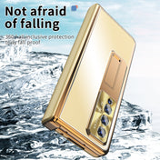 For Samsung Galaxy Z Fold3 5G Aluminum Alloy Double Hinge Shockproof Phone Protective Case(Champagne Gold) Eurekaonline