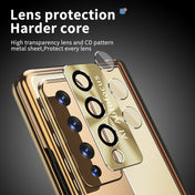 For Samsung Galaxy Z Fold3 5G Aluminum Alloy Double Hinge Shockproof Phone Protective Case(Champagne Gold) Eurekaonline