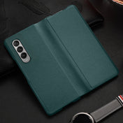 For Samsung Galaxy Z Fold3 5G Carbon Fiber Texture Folding All Inclusive PU Shockproof Leather Case(Green) Eurekaonline