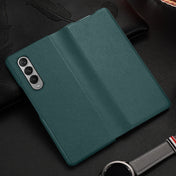 For Samsung Galaxy Z Fold3 5G Cowhide Shockproof Fold Leather Case(Green) Eurekaonline