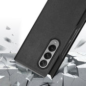 For Samsung Galaxy Z Fold3 5G Cowhide Shockproof Fold Splicing Leather Case(Green) Eurekaonline