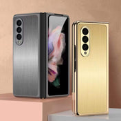 For Samsung Galaxy Z Fold3 5G Electroplated Stainless Steel Phone Case(Gold) Eurekaonline