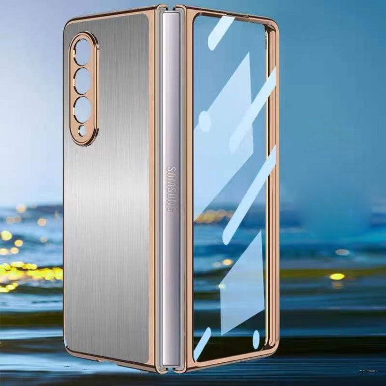 For Samsung Galaxy Z Fold3 5G Electroplated Stainless Steel Phone Case(Silver) Eurekaonline