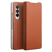 For Samsung Galaxy Z Fold3 5G/W22 5G QIALINO Ultrathin Genuine Leather Phone Case(Brown) Eurekaonline