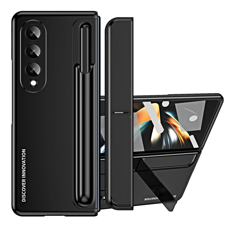 For Samsung Galaxy Z Fold4 2 in 1 Detachable PC Folding Phone Case with Holder & Pen Slot(Black) Eurekaonline