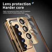 For Samsung Galaxy Z Fold4 Aluminum Alloy Double Hinge Shockproof Phone Protective Case(Black Gold) Eurekaonline
