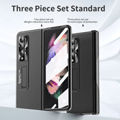 For Samsung Galaxy Z Fold4 Electroplating Corrugated Hinge Folding Phone Case(Black) Eurekaonline