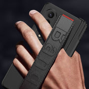 For Samsung Galaxy Z Fold4 GKK Integrated Magnetic Folding Hinge Phone Case with Wrist Strap & Pen Holder(Green) Eurekaonline
