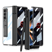 For Samsung Galaxy Z Fold4 GKK Integrated Magnetic Folding Phantom Privacy Phone Case with Pen Holder(Black) Eurekaonline