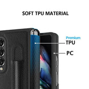 For Samsung Galaxy Z Fold4 Litchi Texture Hinge Protection Folding Phone Case(Black) Eurekaonline