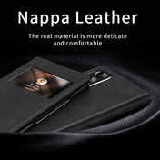 For Samsung Galaxy Z Fold4 Mature Window View Flip Leather Phone Case(Black Nappa) Eurekaonline