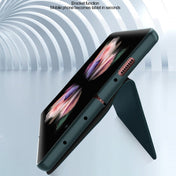 For Samsung Galaxy Z Fold4 Split Type Horizontal Flip Foldable Leather Phone Case(Plain Brown) Eurekaonline