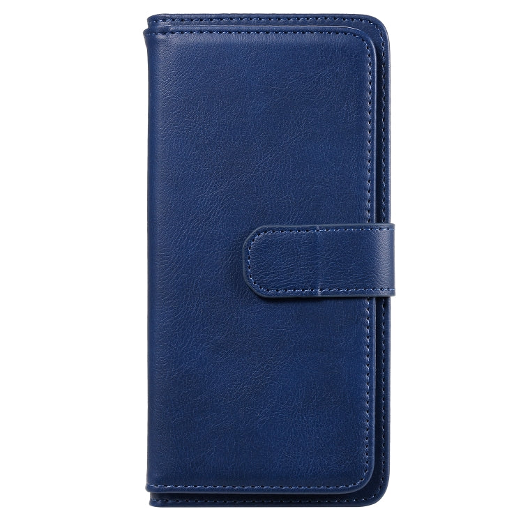 For Sony Xpeira 5 Multifunctional Magnetic Copper Buckle Horizontal Flip Solid Color Leather Case with 10 Card Slots & Wallet & Holder & Photo Frame(Navy Blue) Eurekaonline