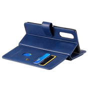 For Sony Xpeira 5 Multifunctional Magnetic Copper Buckle Horizontal Flip Solid Color Leather Case with 10 Card Slots & Wallet & Holder & Photo Frame(Navy Blue) Eurekaonline