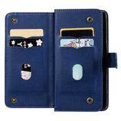 For Sony Xpeira 5 Multifunctional Magnetic Copper Buckle Horizontal Flip Solid Color Leather Case with 10 Card Slots & Wallet & Holder & Photo Frame(Navy Blue) Eurekaonline