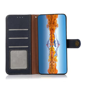 For Sony Xperia 1 IV KHAZNEH Custer Genuine Leather RFID Phone Case(Blue) Eurekaonline