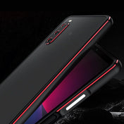 For Sony Xperia 10 Ⅳ Aurora Series Lens Protector + Metal Frame Protective Phone Case(Black+Red) Eurekaonline